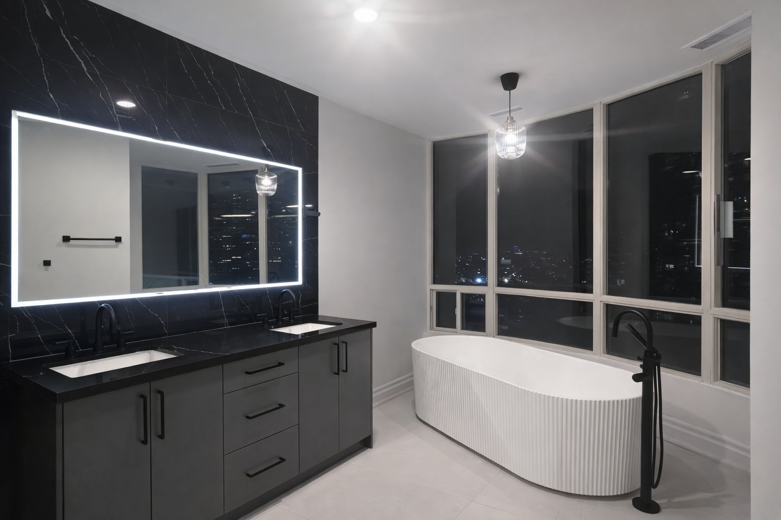 bathroom vanity mirror tub
