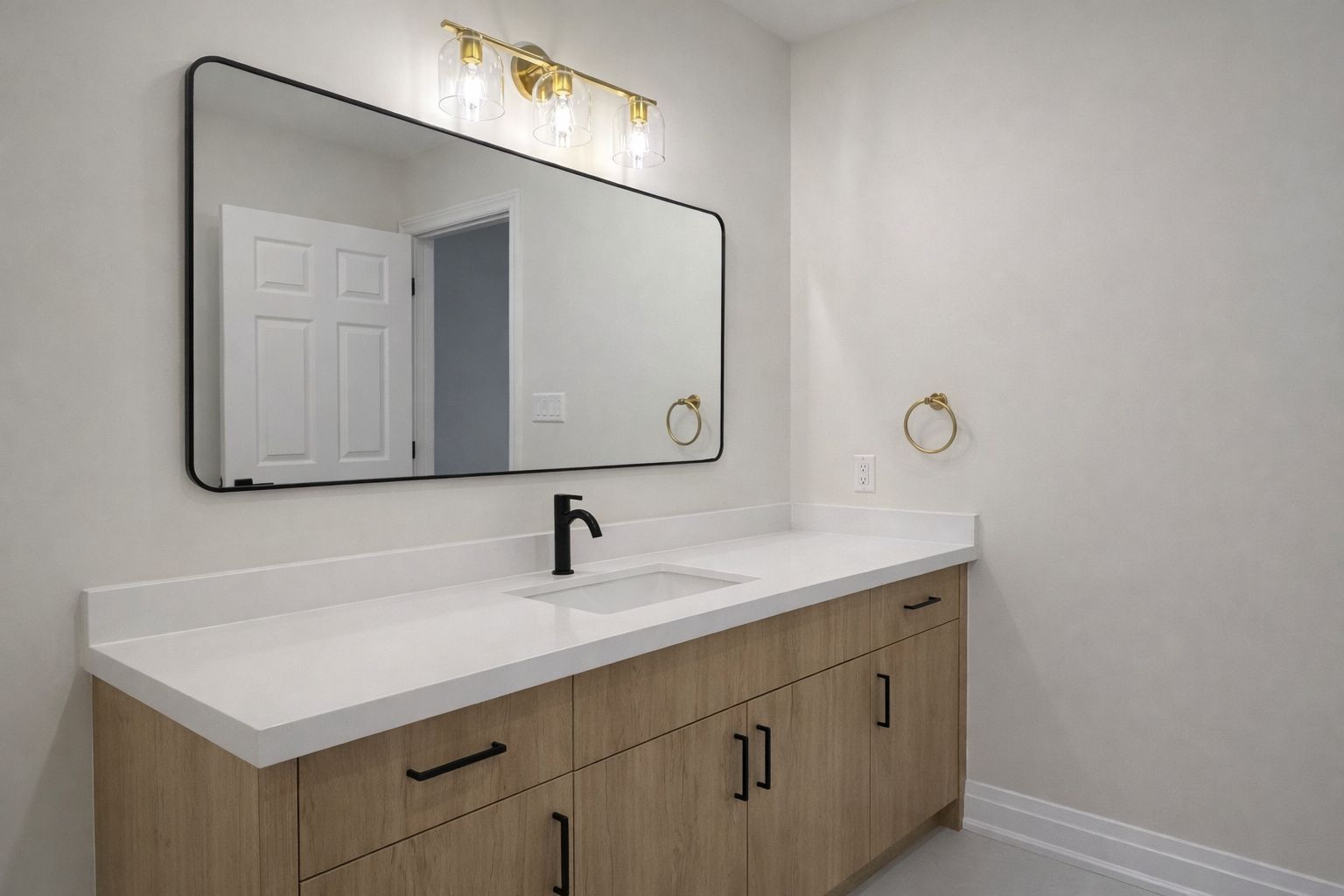 toronto bathroom renovation vanity countertop and tile detail