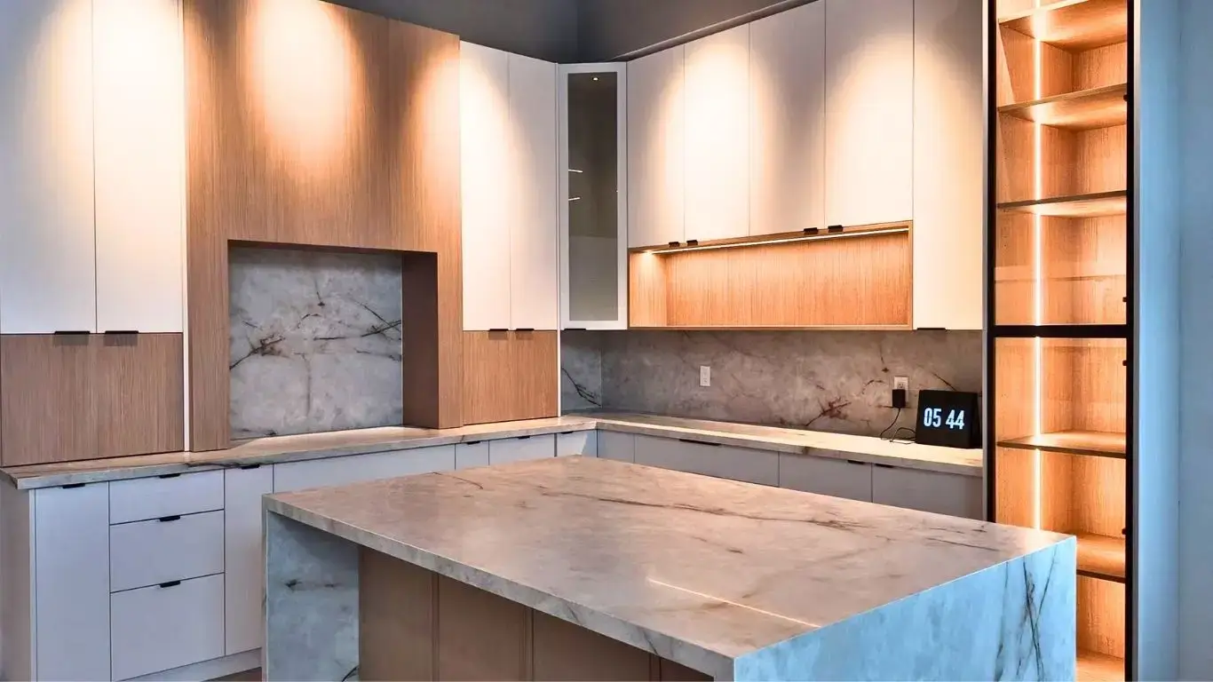 Reno Mumu Vaughan showroom with material samples and displays