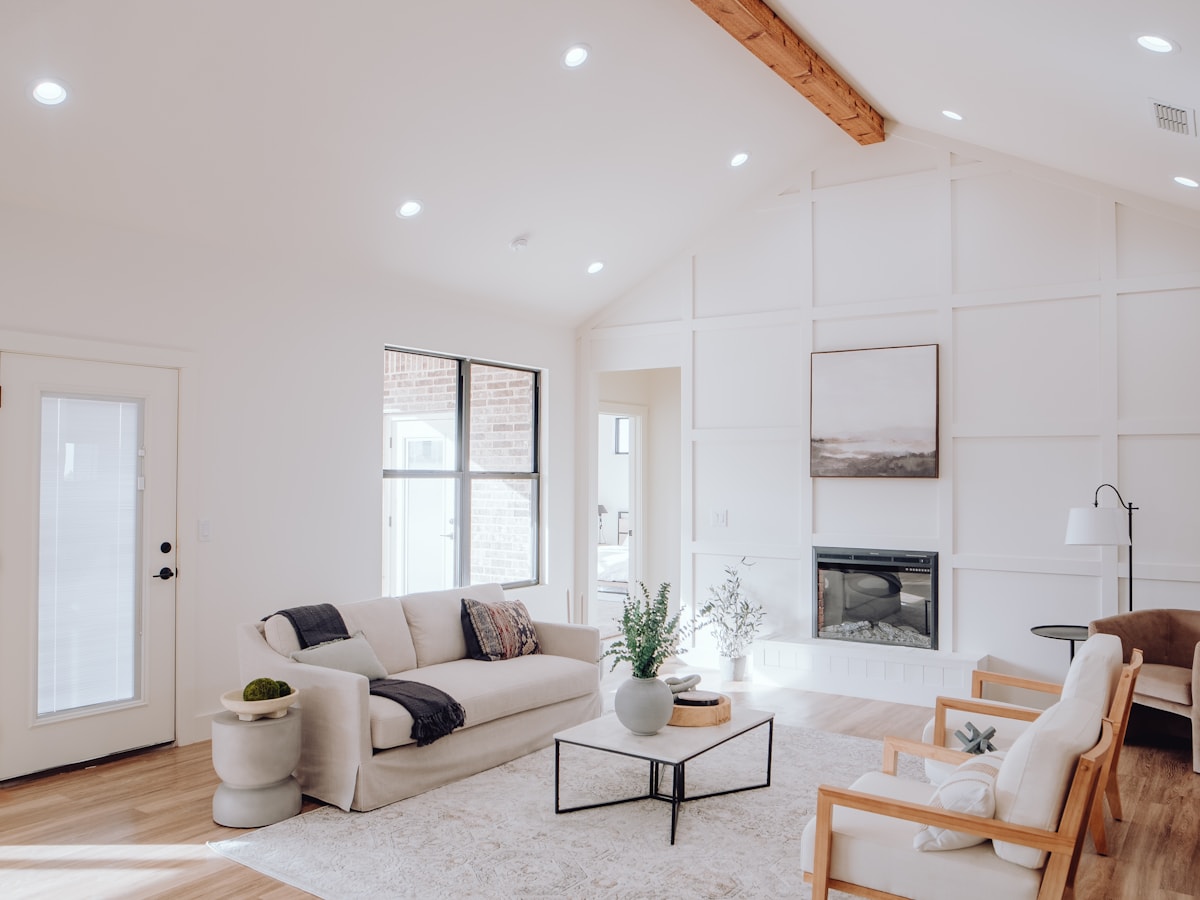 Bright, thoughtfully renovated living room