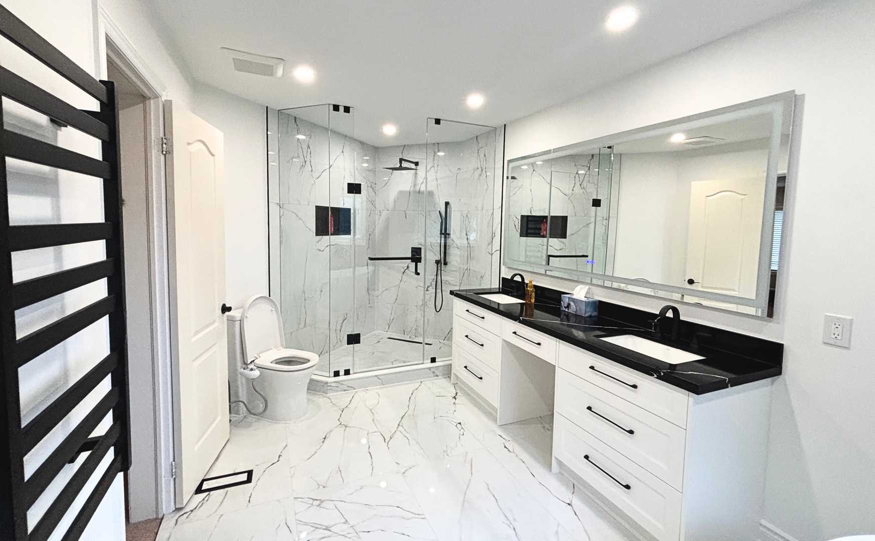 custom make up vanity with LED mirror*3 bathroom