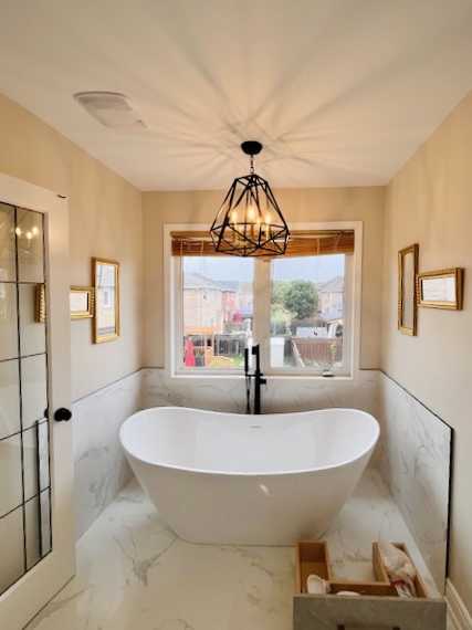 floating vanity with U shape of drawers vanity with frameless