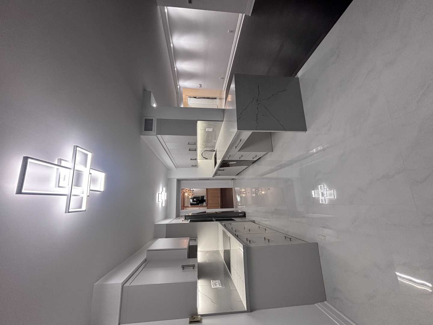 custom kitchen, 2 bathroom, master bathroom with corner built-in bathtub,