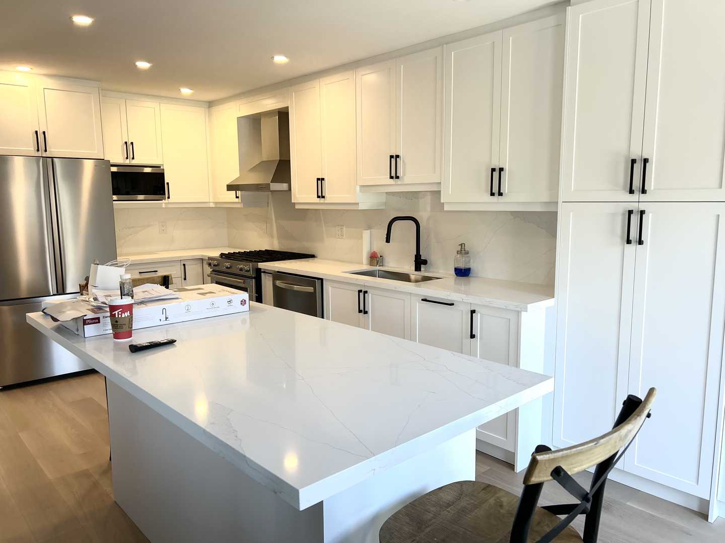 White shaker kitchen cabinets