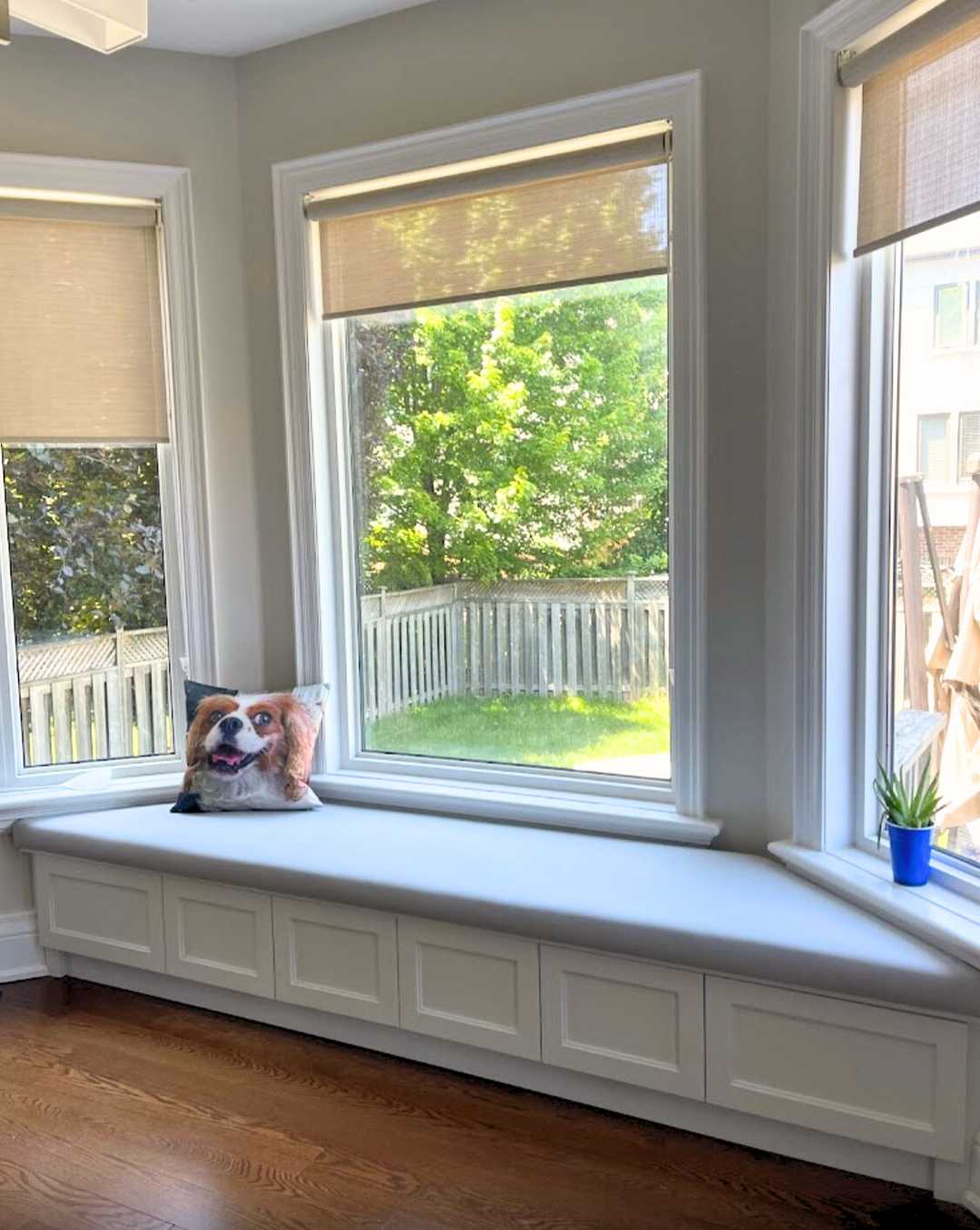 Complete home renovation with a statement wavy-textured fireplace wall. Kitchen