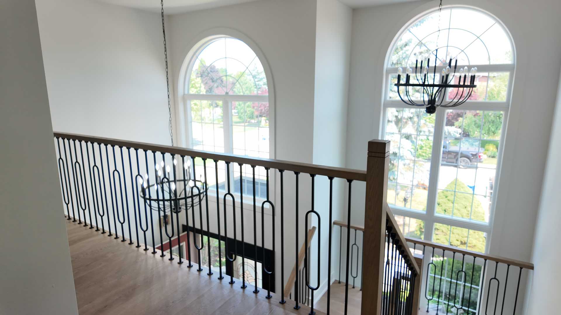 Whole house nature wood flooring and staircase, especially herringbone flooring